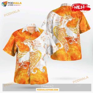 Tribal Moltres Design Hawaiian Shirt, Tropical Shirt for Women Men