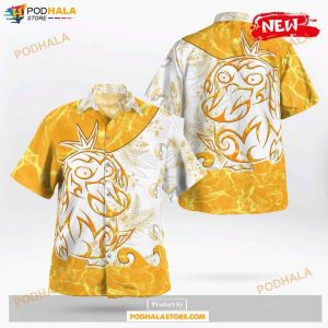 Tribal Psyduck Design Hawaiian Shirt, Tropical Shirt for Women Men