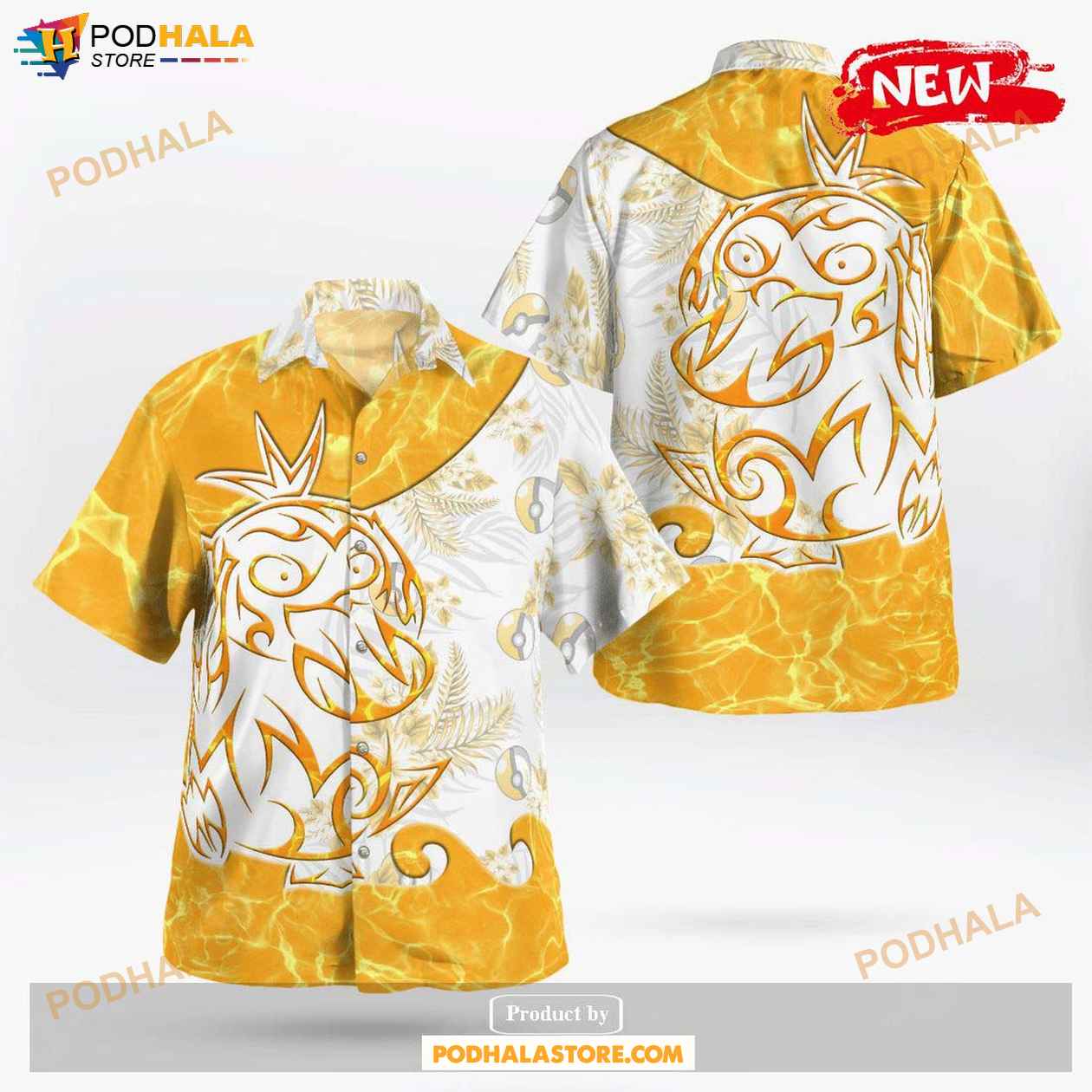 Tribal Psyduck Design Hawaiian Shirt, Tropical Shirt for Women Men Tribal Psyduck Design Hawaiian Shirt, Tropical Shirt for Women Men