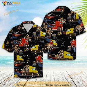 Trucker Vacation Hawaiian Shirt, Tropical Shirt For Men