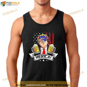 Trump 4th Of July Merica For Men Women Usa American Flag Shirt 3