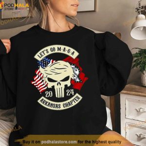 Trump Skull Let’s Go Maga 2024 Arkansas Chapter Shirt
