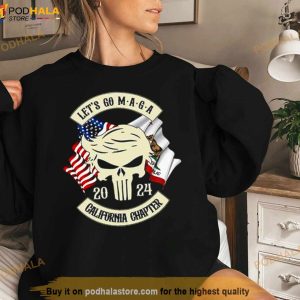 Trump Skull Let's Go Maga 2024 California Chapter Shirt 3