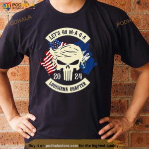 Trump Skull Let's Go Maga 2024 Louisiana Chapter Shirt 3