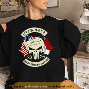 Trump Skull Let's Go Maga 2024 North Carolina Chapter Shirt 2