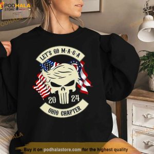 Trump Skull Let's Go Maga 2024 Ohio Chapter Shirt 2