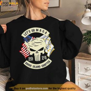 Trump Skull Let's Go Maga 2024 Rhode Island Chapter Shirt 3