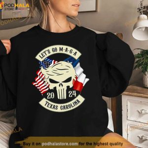 Trump Skull Let's Go Maga 2024 Texas Chapter Shirt 3