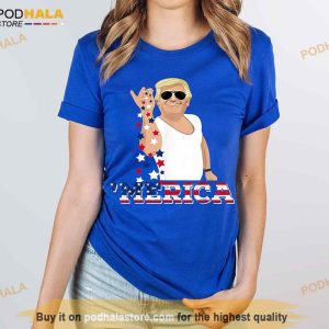 Trump Merica Shirt, Trump Salt Bae Style Funny 4th of July TShirt