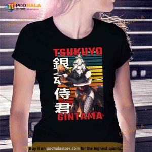 Tsukuyo Gintama Anime Retro Design Shirt 3