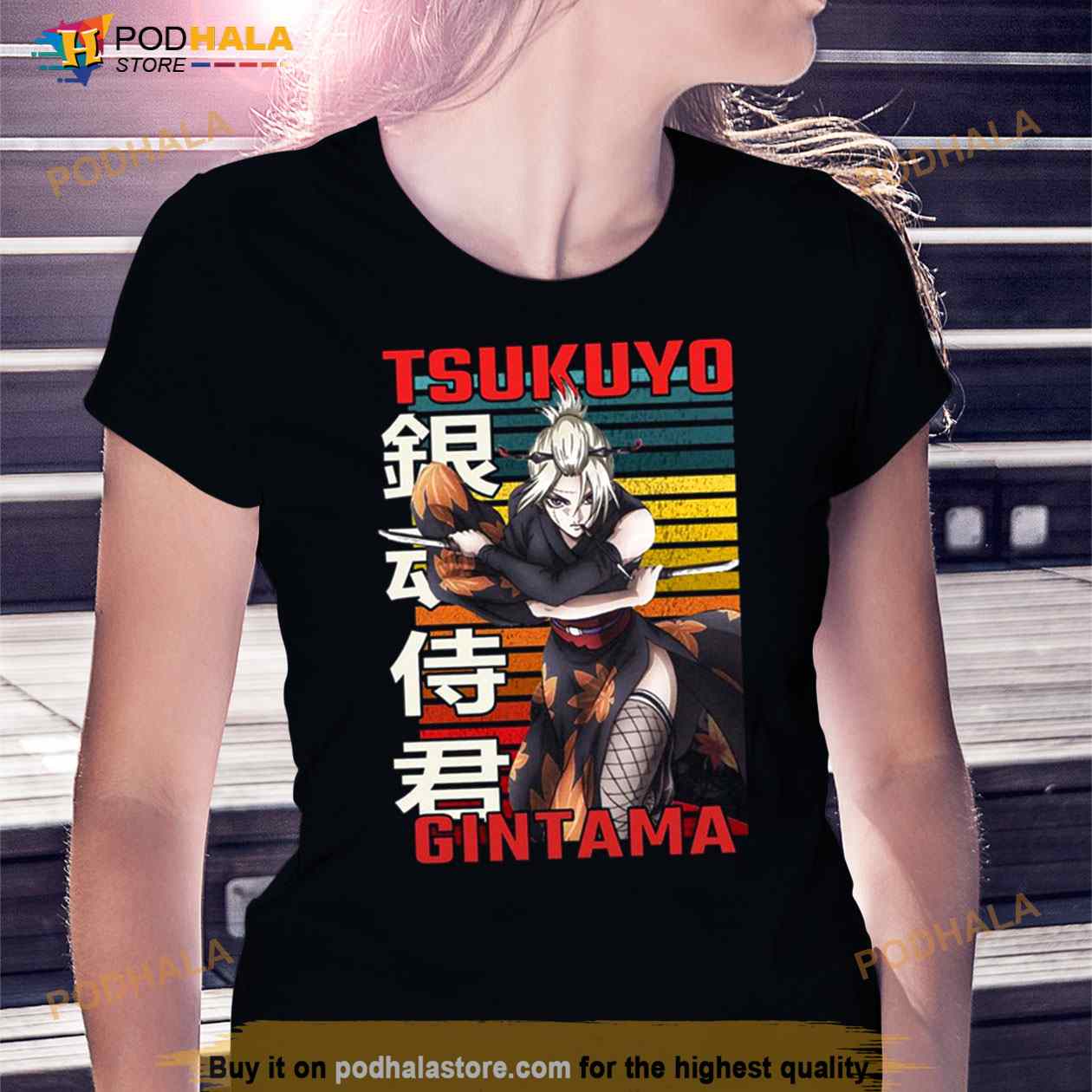 Tsukuyo GinTama Anime Retro Design Shirt Tsukuyo GinTama Anime Retro Design Shirt