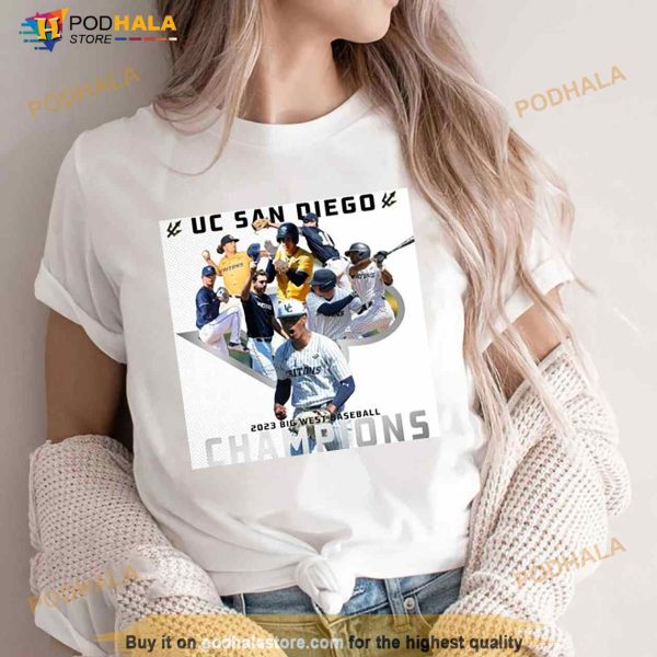 UC San Diego Tritons Team Baseball 2023 Big West Champions Shirt