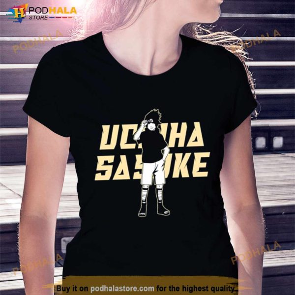 Uchiha Sasuke Logo Text Art Naruto Shippuden Shirt