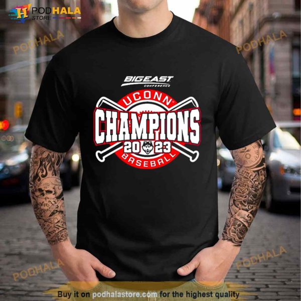 UConn Huskies 2023 NCAA Baseball Big East Champions Shirt