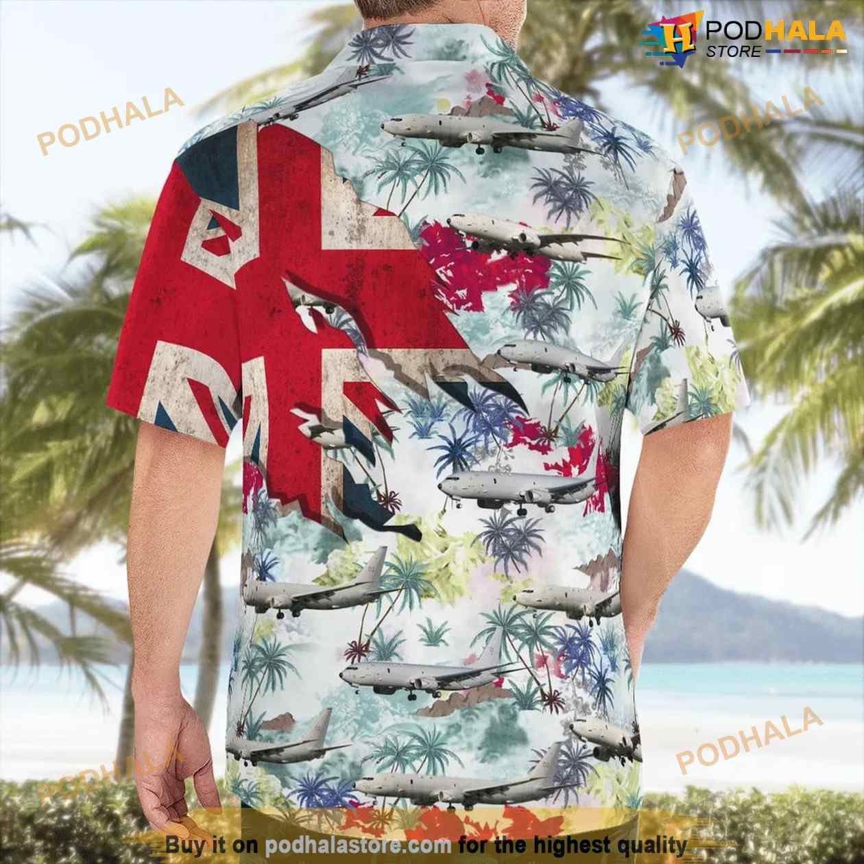 Uk Kipper Fleet Boeing P-8a Poseidon Mra Mk1 Button Up Hawaiian Shirt Uk Kipper Fleet Boeing P-8a Poseidon Mra Mk1 Button Up Hawaiian Shirt