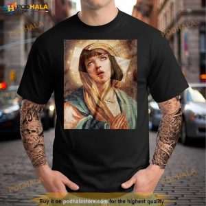 Uma Thurman Virgin Mary Shirt 2