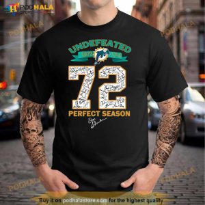 Undefeated 1972 Miami Dolphins 72 Perfect Season Signatures Shirt 2
