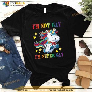 Unicorn Super Gay Pride Lgbtq Ally Rainbow Flag Shirt 3