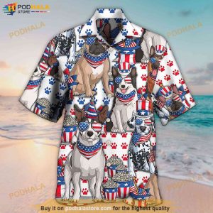 Unisex Dog Independence Day Hawaiian Shirt Aloha Summer 4th Of July Gift 2