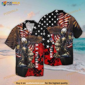 Unisex Eagle Veteran Aloha Hawaiian Shirt Beach Summer Vacation Hawaii Shirt 2