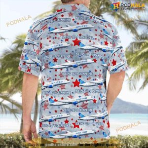United Airlines Boeing 787 9 Dreamliner Independence Day Hawaiian Shirt For Men And Women 2