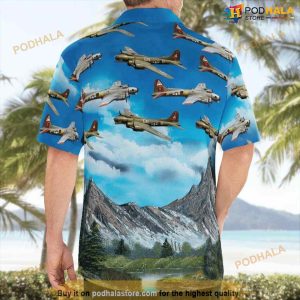 United States Army Air Forces Boeing B 17 Flying Fortress Bomber Hawaiian Shirt Man 2