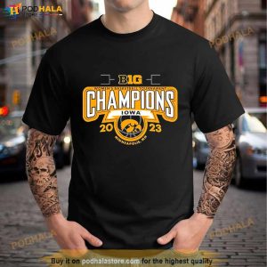 University Of Iowa Women's Basketball 2023 Big 10 Tournament Champions Shirt 2