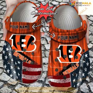 Us Flag Cincinnati Bengals New Crocs Clog Shoes