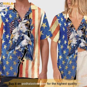 Us Flag Eagle Patriotic Hawaiian Shirt American Flag Eagle Patriotic Shirt 2