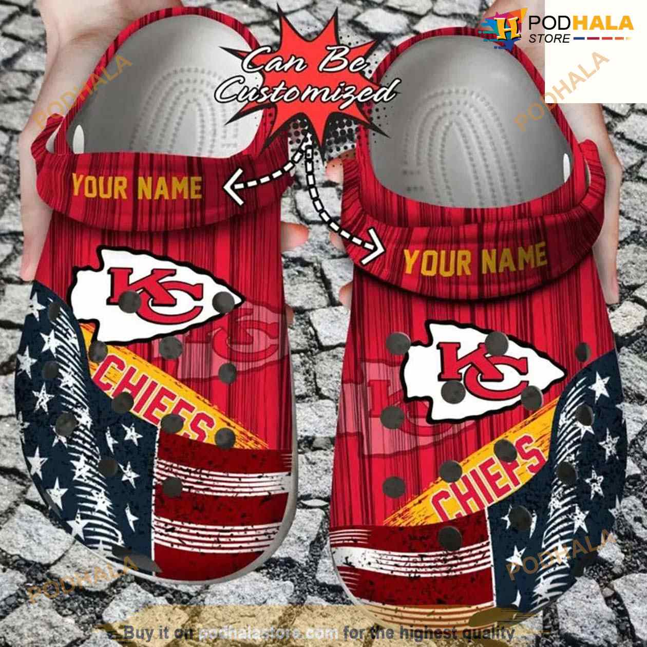 KCity Chiefs Teams Clogs Crocband Clog Crocs Shoes Comfortable