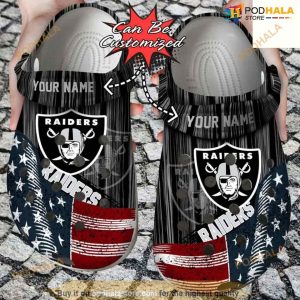 Us Flag Las Vegas Raiders New Crocs Clog Shoes