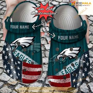 Us Flag Philadelphia Eagles New Crocs Clog Shoes