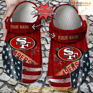 Us Flag San Francisco 49ers New Crocs Clog Shoes