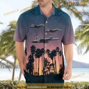 Us Navy Strike Fighter Squadron 211 Vfa 211 Fighting Checkmates Boeing F a 18e f Super Hornet Hawaiian Shirt 1