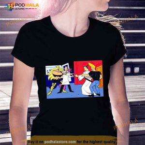 Utonium And Val Hallen Vs Samurai Jack And Johnny Bravo Shirt 2