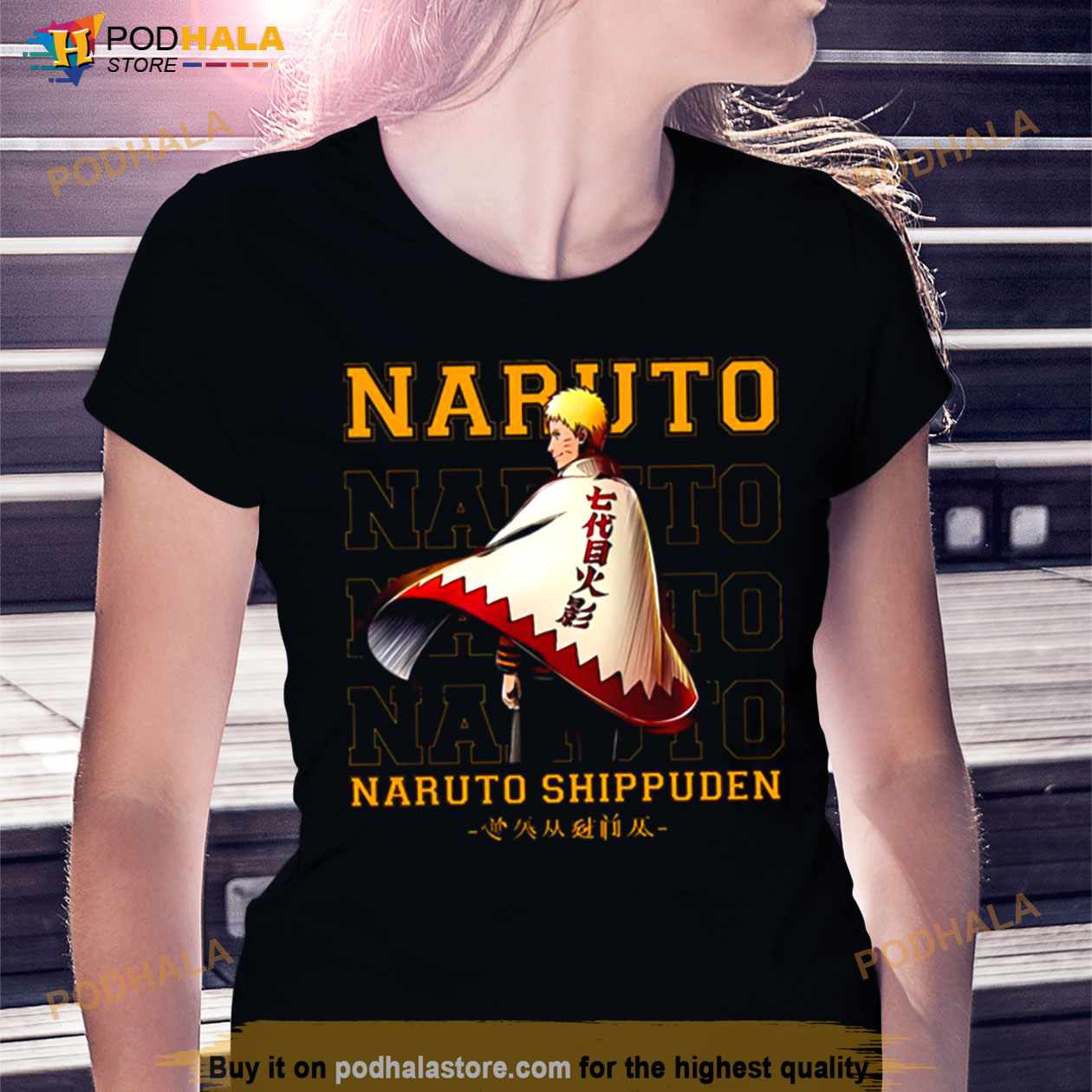 Uzumaki Naruto Kanji Cloak Naruto Shippuden Shirt - Bring Your