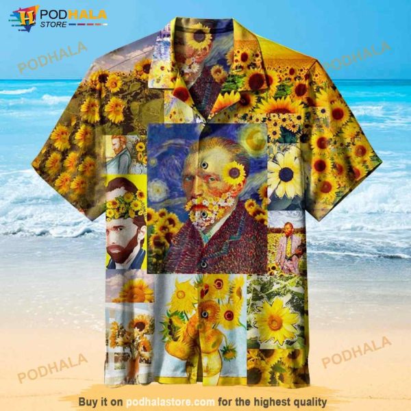 Van Gogh Sunflowers Art Hawaiian Shirt