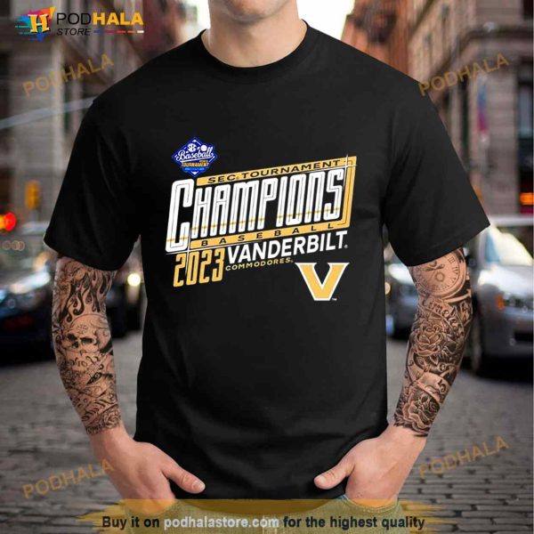 Vanderbilt Commodores 2023 SEC Baseball Conference Tournament Champions Shirt