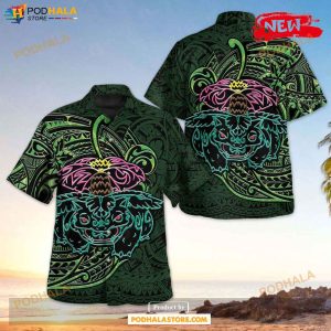 Venusaur Polynesian Design Hawaiian Shirt, Tropical Shirt for Women Men