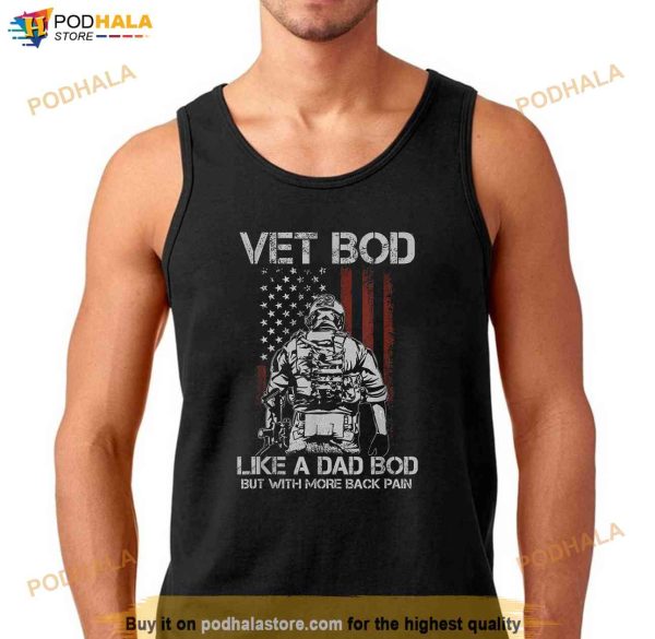 Vet Bod Like Dad Bod But More Back Pain Retro Vintage Shirt, Fathers Day Gift