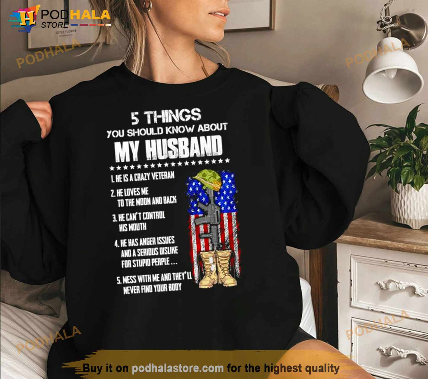 Veteran 5 Things You Should Know About My Husband He Is A Crazy Veteran Shirt Veteran 5 Things You Should Know About My Husband He Is A Crazy Veteran Shirt