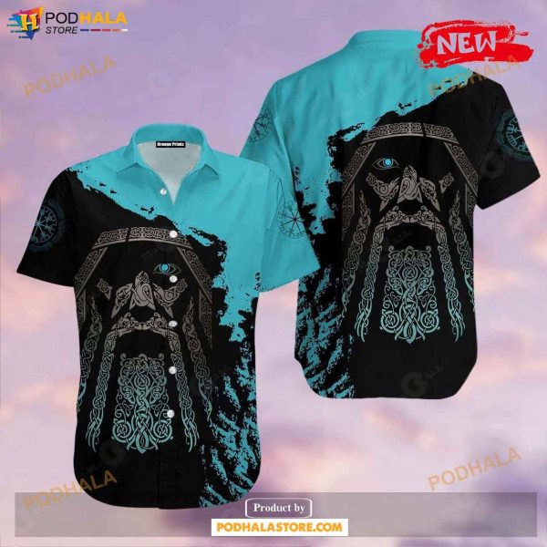 Viking Odin Mix Color Design Hawaiian Shirt
