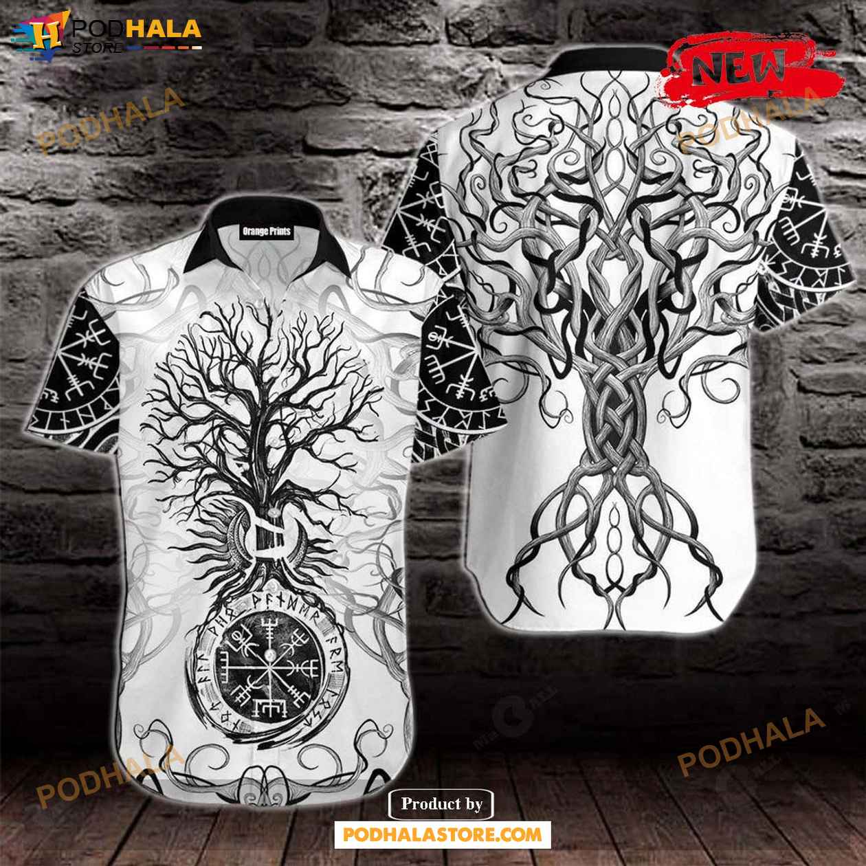 Vikings Tree Of Life Tattoo For Summer Hawaiian Shirt - Bring Your Ideas, Thoughts And Imaginations Into Reality Today