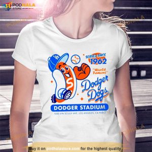 Vin Scully 1000 Win Dodger Dogs Since 1962 T Shirt 2