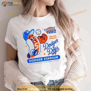 Vin Scully 1000 Win Dodger Dogs Since 1962 T Shirt 3