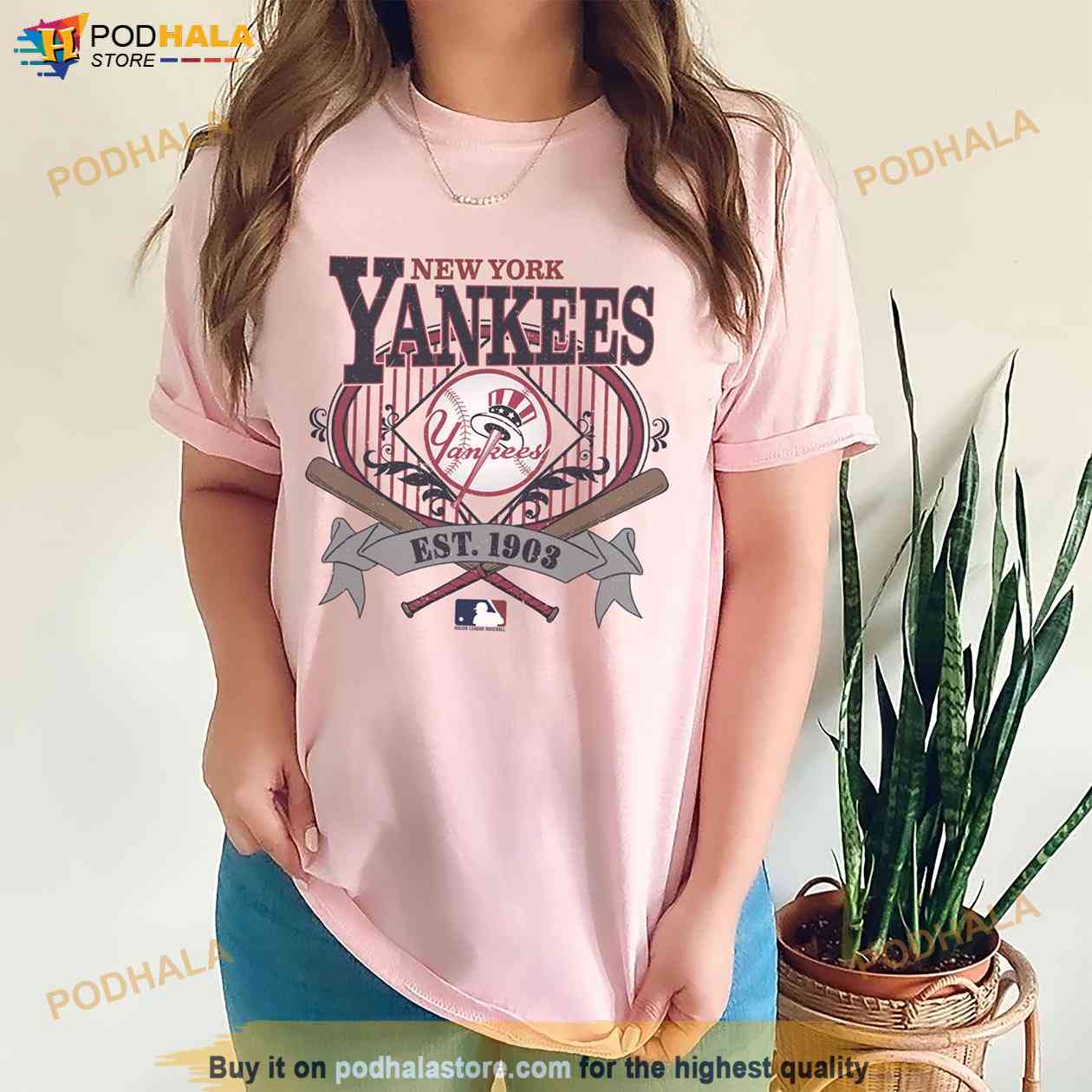 pink ny yankees shirt