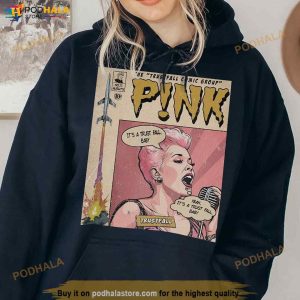 Vintage 90s P!Nk Comic Shirt Sweatshirt Book Art P!Nk Trustfall World Tour Gift 3