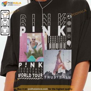 Vintage 90s Pink Summer Carnival 2023 Tour Shirt, Album Trustfall Graphic Tee