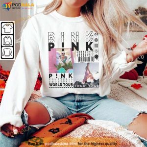 Vintage 90s Pink Summer Carnival 2023 Tour Tickets Album Trustfall Sweatshirt