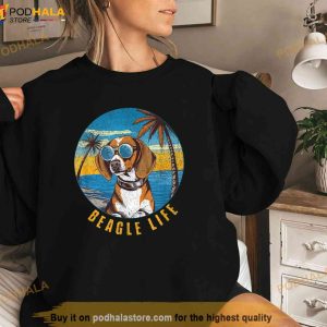 Vintage Beagle Life Beagle in Sunglasses on Beach Trending Shirt